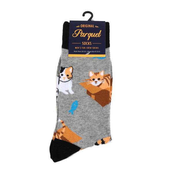 Men's Novelty Socks - Cat in a Box