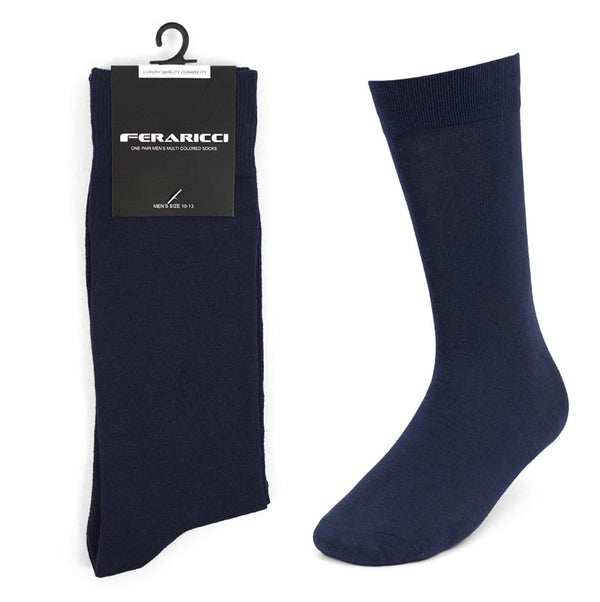 Men's Classic Neutrals Dress Socks - Navy