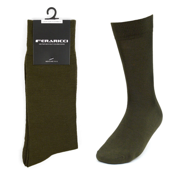 Men's Classic Neutrals Dress Socks - Olive