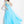 *FINAL SALE* Rachel Allan 2854 Sky Blue One Shoulder Chiffon Dress
