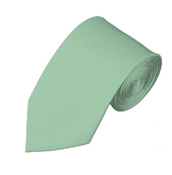 New Sage Green Self Tie Slim Long Tie