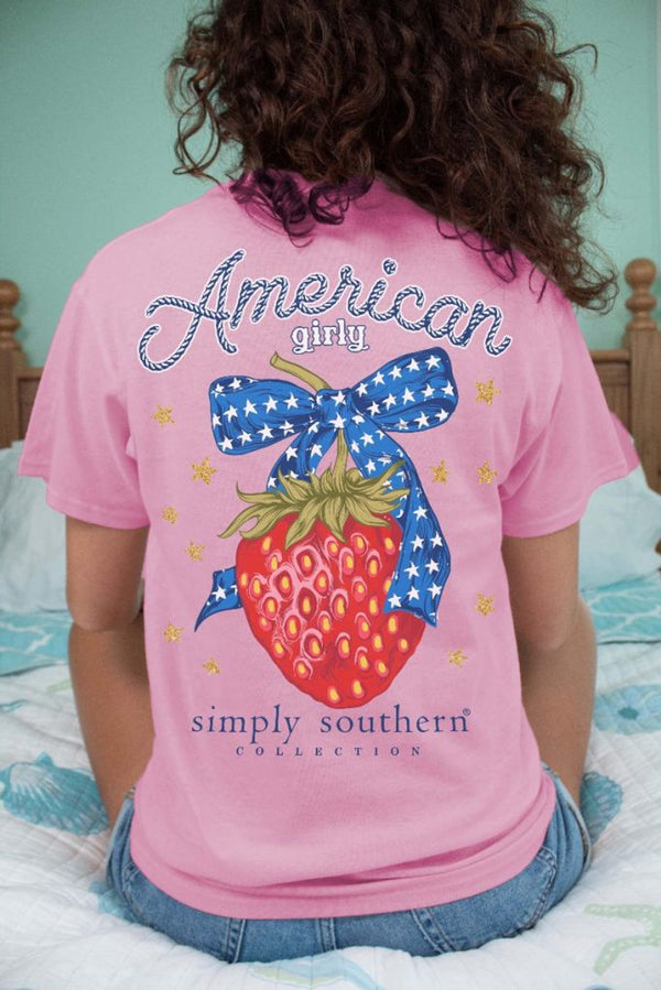 Simply Southern AMERICAN GIRLY TEE - Small