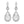 3 Tier Crystal Rhinestone Teardrop Dangle Earring