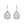 Rhinestone Teardrop Pear Halo Dangle Earrings