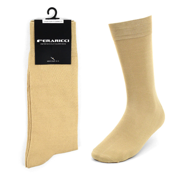 Men's Classic Neutrals Dress Socks - Khaki