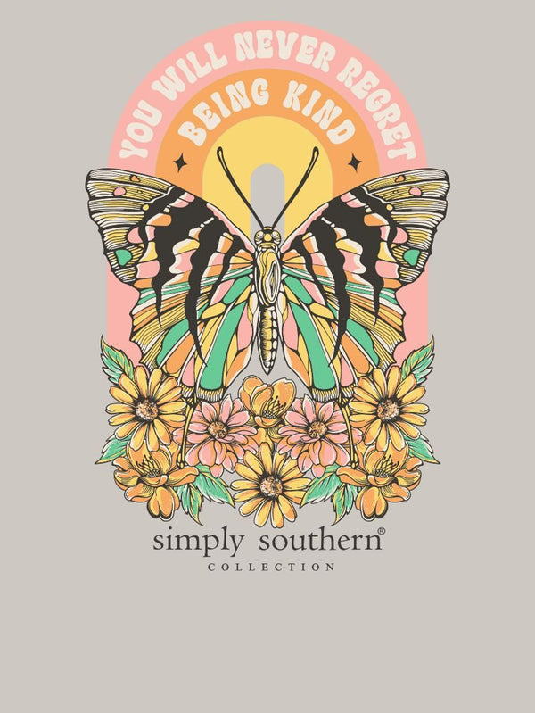 Simply Southern 'You Will Never Regret Being Kind' Butterfly Boxy Tee