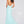 Colette 12234 Aqua Sequin Halter Fitted Dress with Slit - Size 0