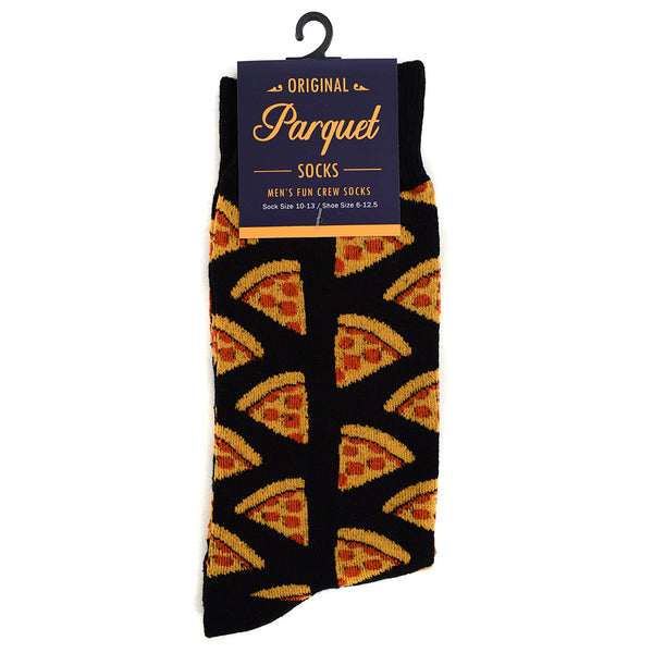 Men's Food Theme Novelty Socks - Pepperoni Pizza Slice