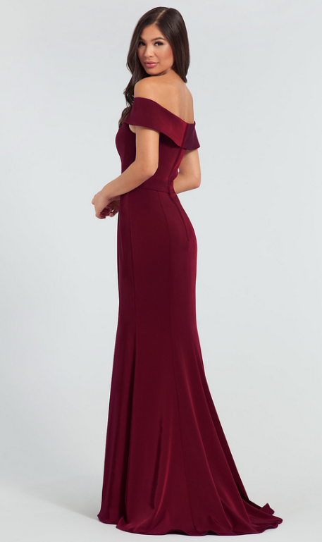 Allure Bridal 200016 Dark Blue Off the Shoulder Bridesmaid / Mother of the Bride Dress