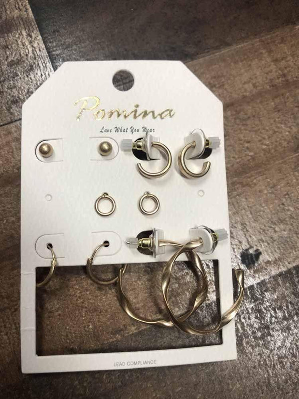 Alex Gold Earring 5 Pair Set