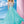 Alyce Paris 35599 Aqua Scoop Neckline Beaded Bodice Chiffon Dress