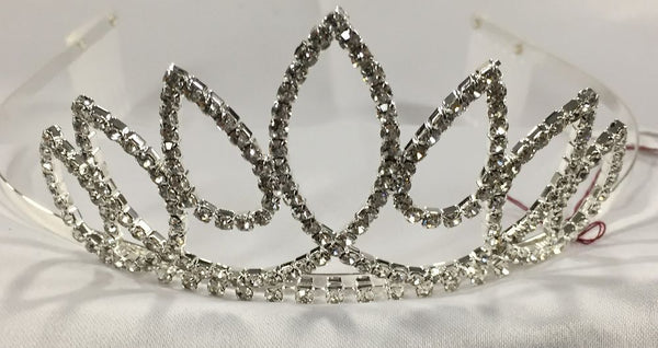 Himalayan Princess Crystal Rhinestone Silver Tiara