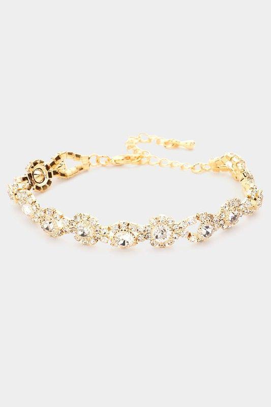 Round Stone Accented Bracelet