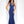 Clarisse 3511 Marine Blue Beaded High Neck Fitted Dress - Size 0