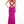 ALYCE Paris 8008 Magenta Beaded Neck Fitted Jersey Dress