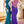Clarisse 3511 Marine Blue Beaded High Neck Fitted Dress - Size 0