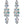 Crystal Cluster Drop Earring - Emerald Green, Rose Gold or AB Iridescent