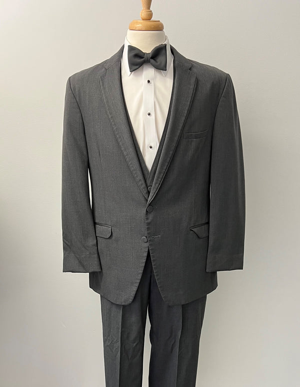 Steel Grey Allure Dark Gray Tuxedo Suit Jean Yves