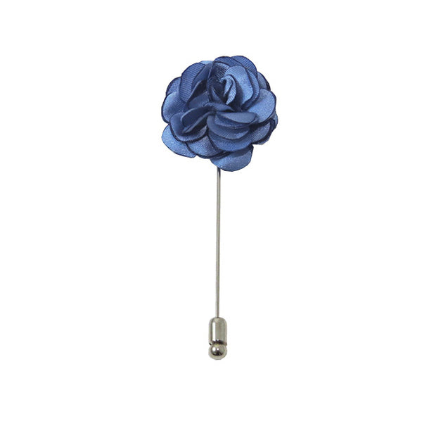 Steel Blue Bow Tie, Pocket Square & Lapel Pin Set