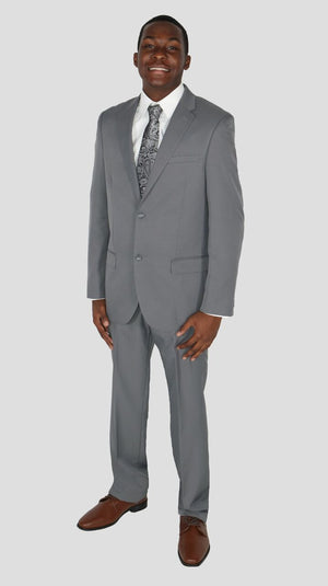 New Light Grey Slim Fit Caravelli Gray Two Piece Suit