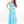 Rachel Allan 2868 Soft Aqua Chiffon Dress - Size 4