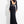 Rachel Allan 6137 Black Jersey 2 Piece Dress with Long Sleeves and Slit - Size 6