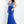 Rachel Allan 6333 Royal Blue V-Neck Jersey Fit-n-Flare Dress - Size 30