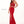 Rachel Allan 6641 Red Fitted 2 Piece Beaded Halter Dress with Slit
