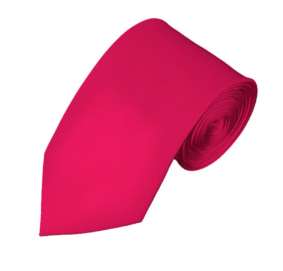 New Fuchsia Self Tie Slim Long Tie