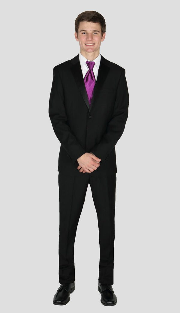 Black Caravelli Slim Fit Two Piece Black Tuxedo