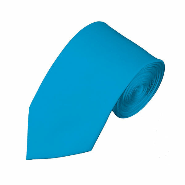 New Turquoise Blue Self Tie Slim Long Tie